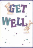 Radiating playful charm, this get well card fills the room with the same hopeful spirit found in Leatherhead's vibrant town centre. Adorable and inviting, a snug teddy bear cuddles the top of the 'Get Well' greeting, while an exuberant puppy adds their bounce to the confident, colour-rich lettering below. The deep purples and blue-teals stand out boldly atop a creamy parchment-like canvas, echoing the rich hues seen in Leatherhead's local flower markets. Sprinkled stars in shades of lavender and sapphire lend a dreamy, magical quality, conjuring the sense of possibility that comes with every new delivery from Flower Delivery Leatherhead. The illustrated fur textures evoke a softness so real you can almost imagine the gentle comfort they bring. Perfect for sending genuine encouragement to loved ones in recovery, the card's warmth and joyful artistry offer a gentle, lasting salve-just as the thoughtful gifts of our Leatherhead community brighten spirits day after day.
